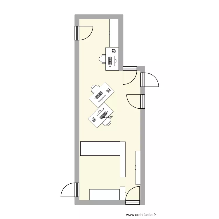 Option 3. Plan de 1  et 36 m²