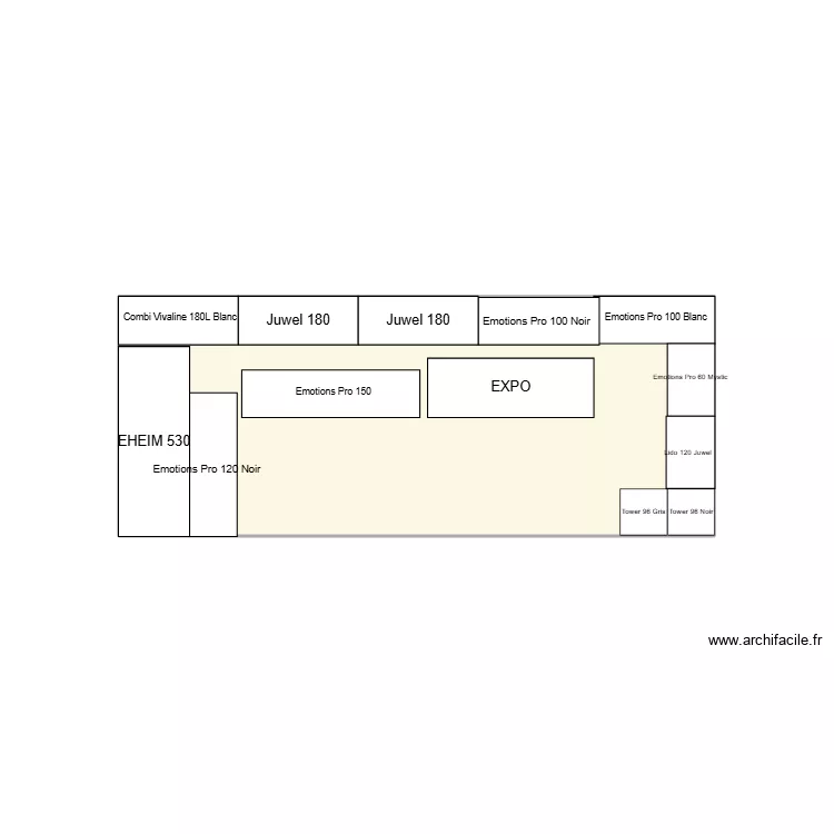 Plan Podium Aqua v3. Plan de 1  et 10 m²