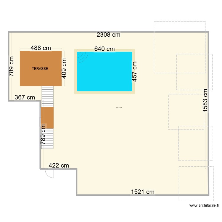 cours. Plan de 0 pièce et 0 m2