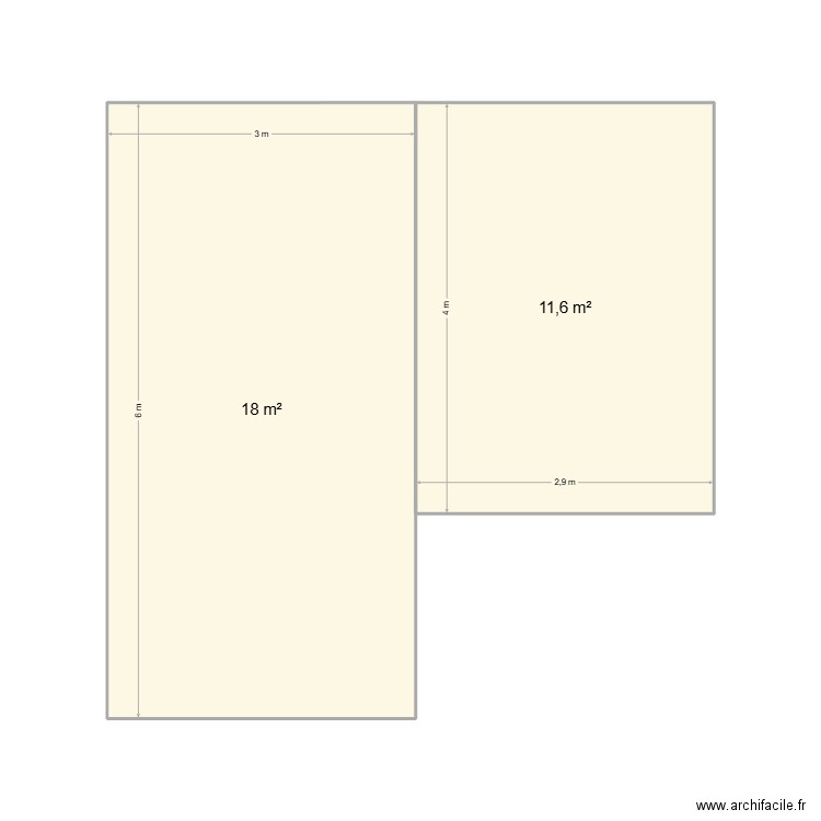 Vias. Plan de 2 pièces et 30 m2