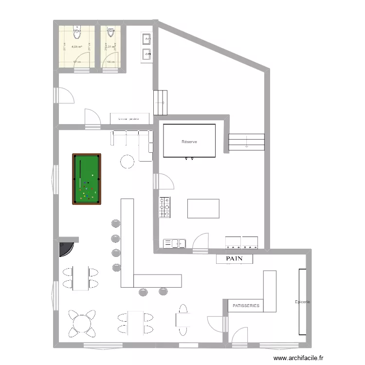 RDC PROJECTION PLAN COMMERCE. Plan de 