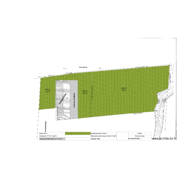 plan de masse avant travaux. Plan de 0 pièce et 0 m2