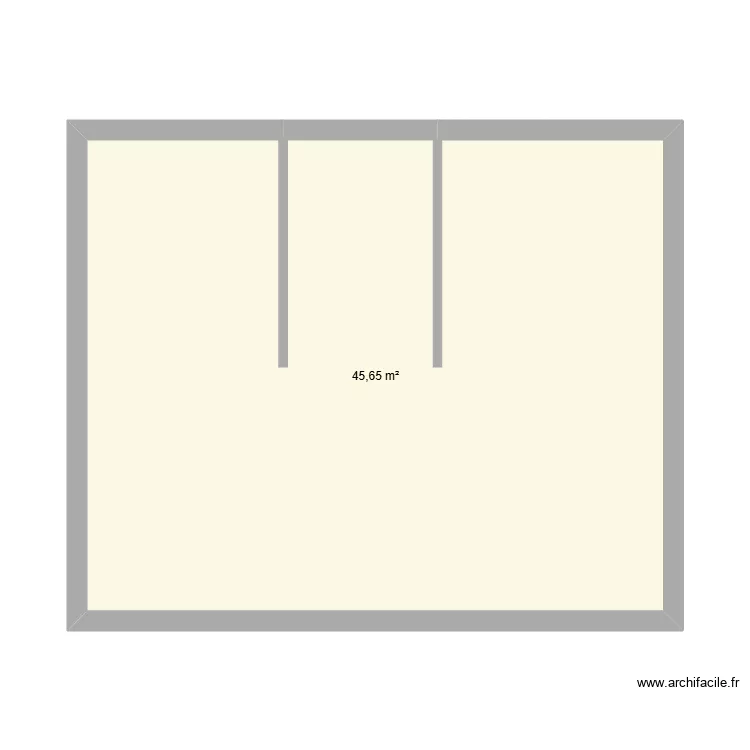 1er &eacute;tage version V3.1. Plan de 1  et 46 m²