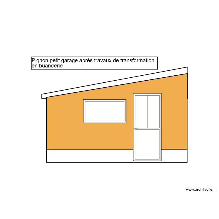 Pignon petit garage apr&egrave;s travaux 2. Plan de 