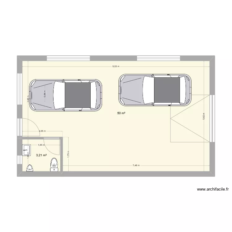 Garage. Plan de 