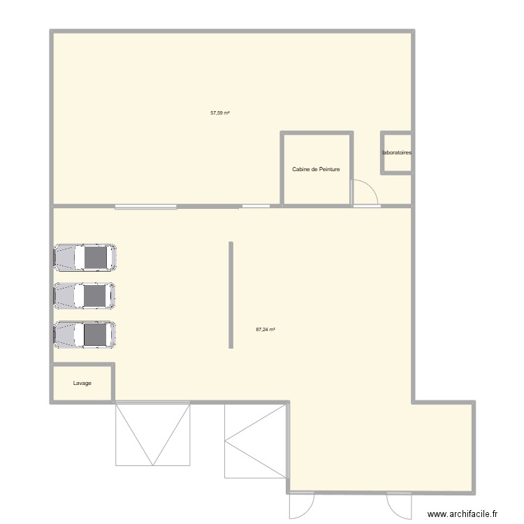 plan garage. Plan de 5 pièces et 153 m2