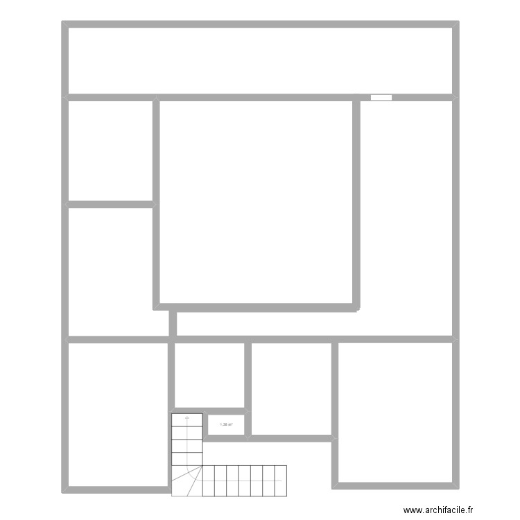 etagebat3. Plan de 5 pièces et 123 m2