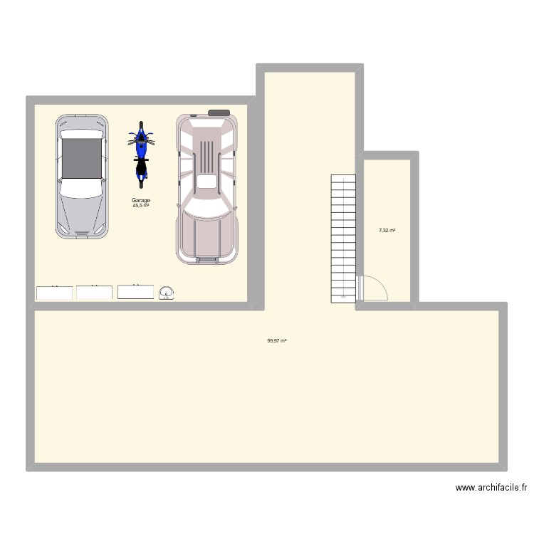 Maison. Plan de 3 pièces et 153 m2