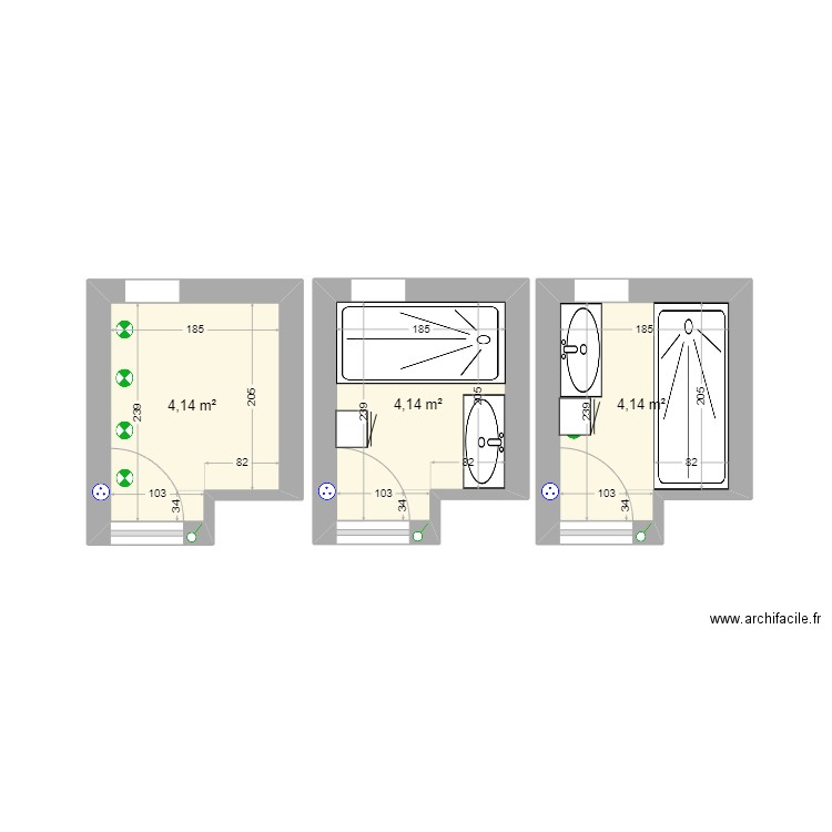 DUMAS. Plan de 3 pièces et 12 m2