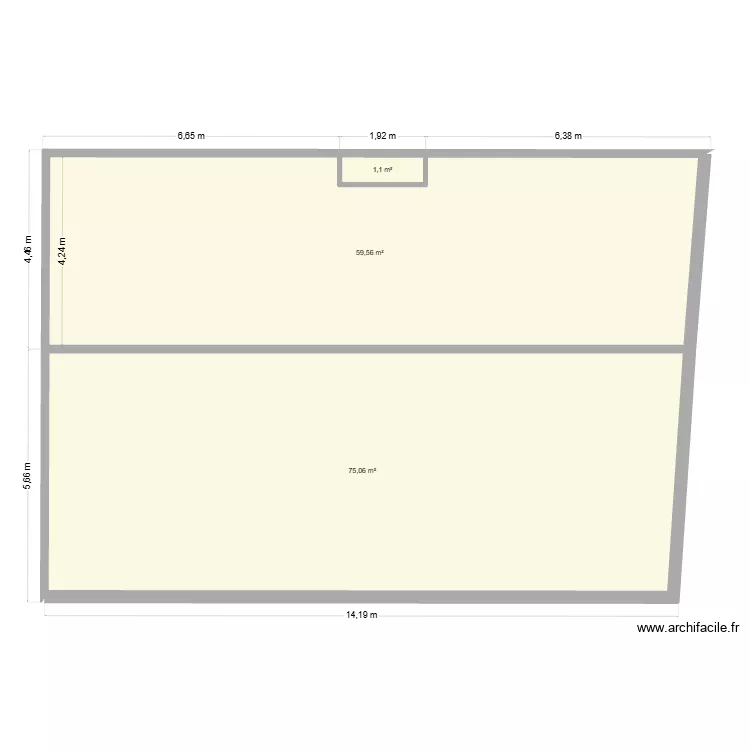 maison Mick sam +cham. Plan de 3 Pièces et 136 m²