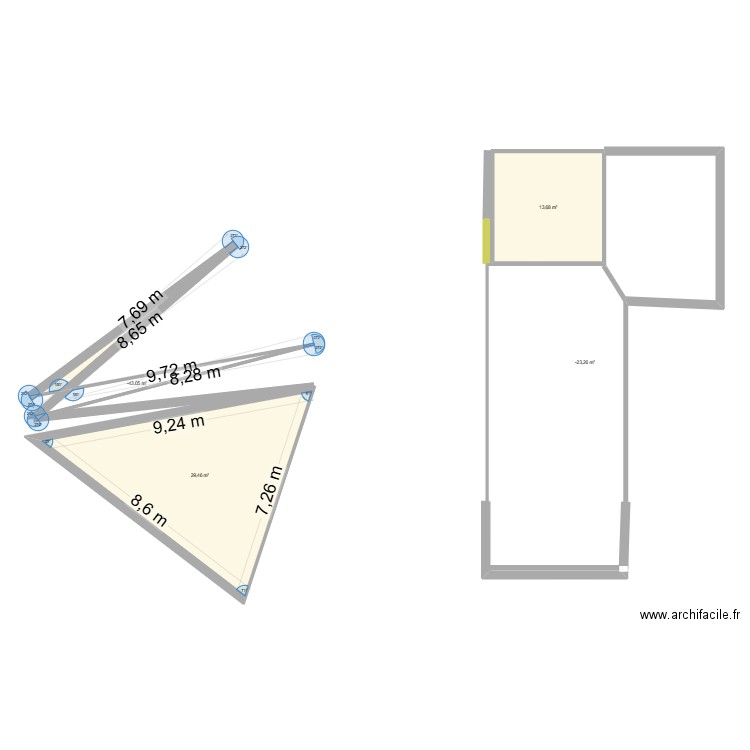 terrasse. Plan de 5 pièces et 110 m2