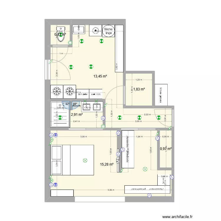 Suite parentale buanderie sde test 2. Plan de 