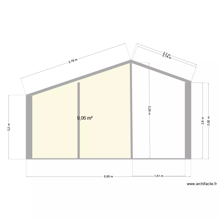 Toit Cabanon. Plan de 