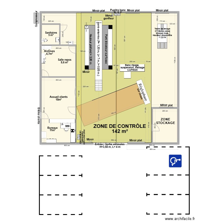 CCT mixte VL/CL KING CONTROLE TARADEAU. Plan de 5 pièces et 240 m2