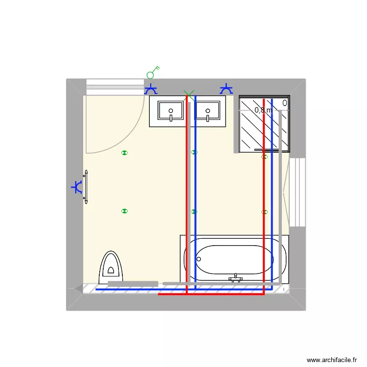 mazzarine. Plan de 2  et 9 m²