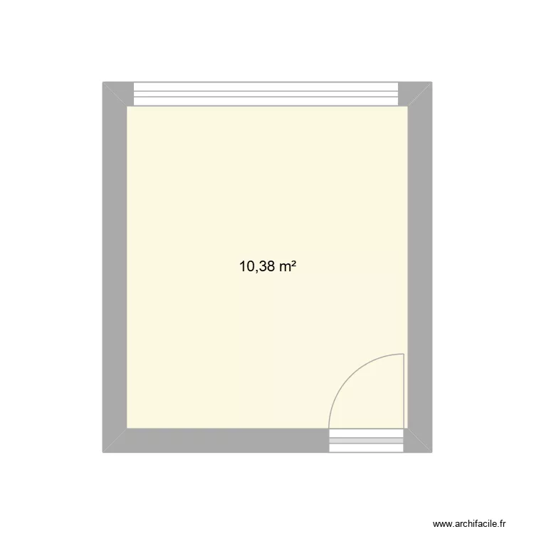 Chambre 2. Plan de 1  et 10 m²