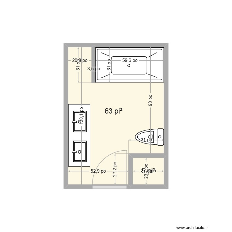 sdb nicole 4. Plan de 0 pièce et 0 m2