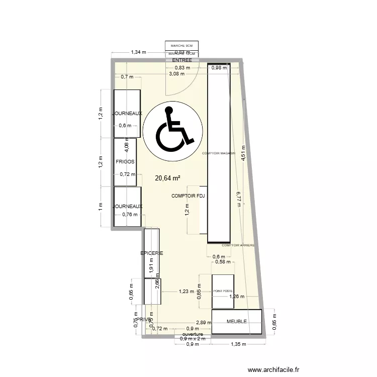 MAGASIN - CAFE DES SPORTS - ABANCOURT. Plan de MAGASIN - CAFE DES SPORTS - ABANCOURT. Plan de