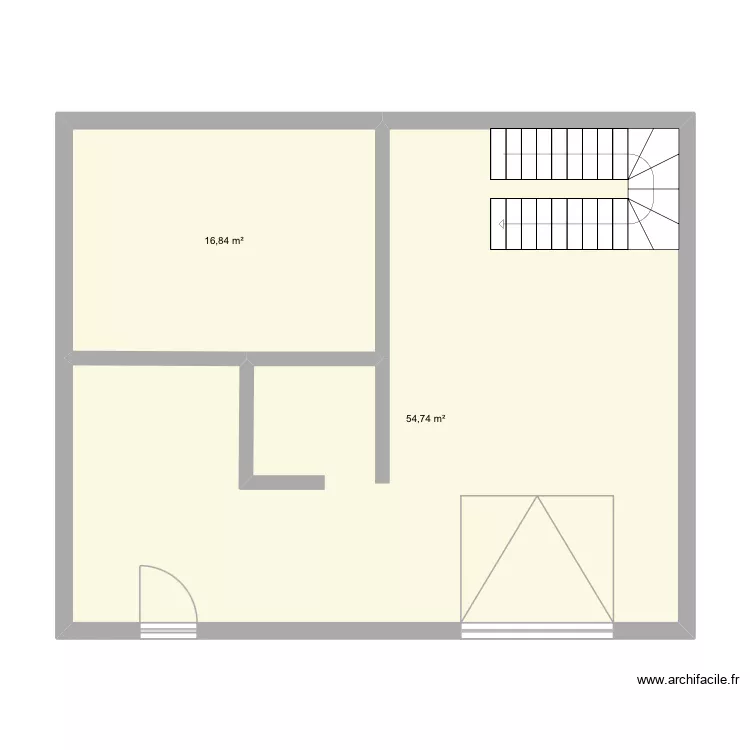 Corbonod. Plan de 2 et 72 m² Corbonod. Plan de 2 et 72 m²
