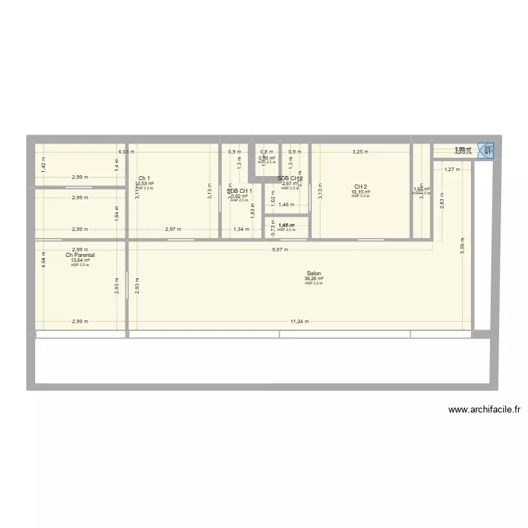 DEPOT ESPOEY Etage. Plan de 10  et 85 m²