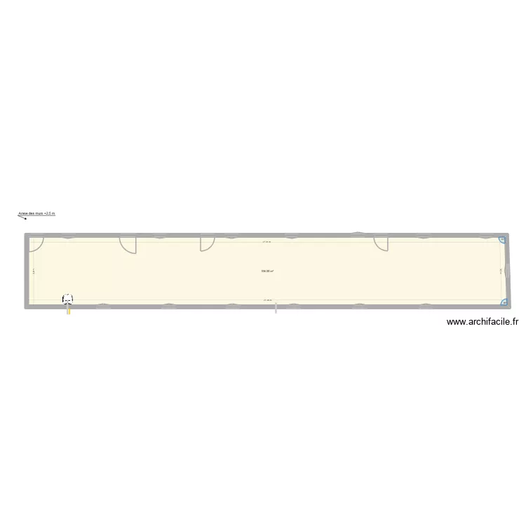 longere sans cloison. Plan de 1 Pièce et 106 m² longere sans cloison. Plan de 1 Pièce et 106 m²