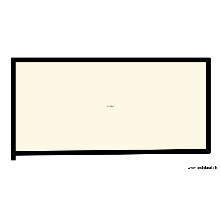 rdc palayson. Plan de 1 pièce et 126 m2