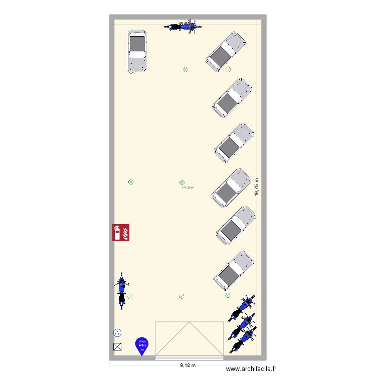 11AR. Plan de 1 pièce et 171 m2