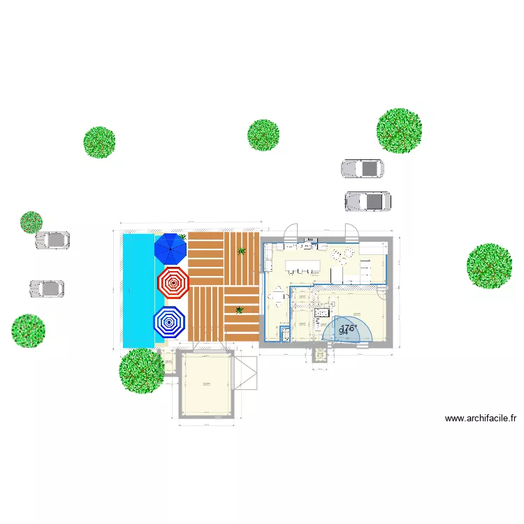 maison du 22-4-26. Plan de 8  et 113 m²