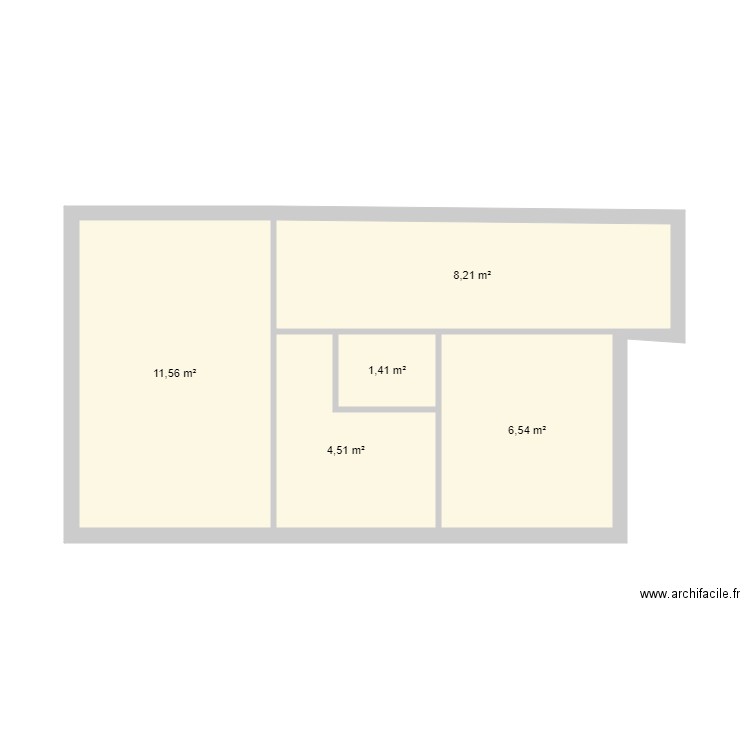 risorangis projete. Plan de 5 pièces et 32 m2