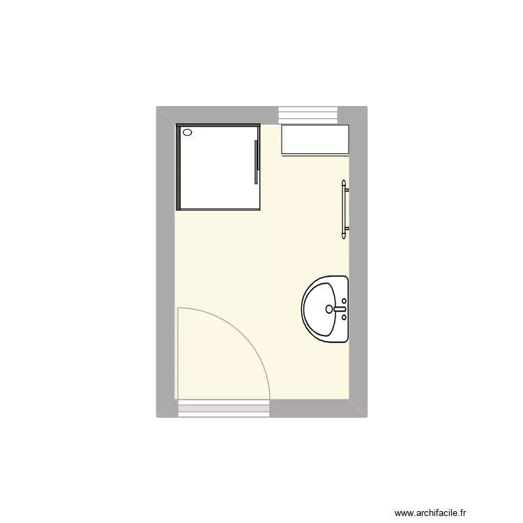 pommier actuel. Plan de 1  et 4 m²