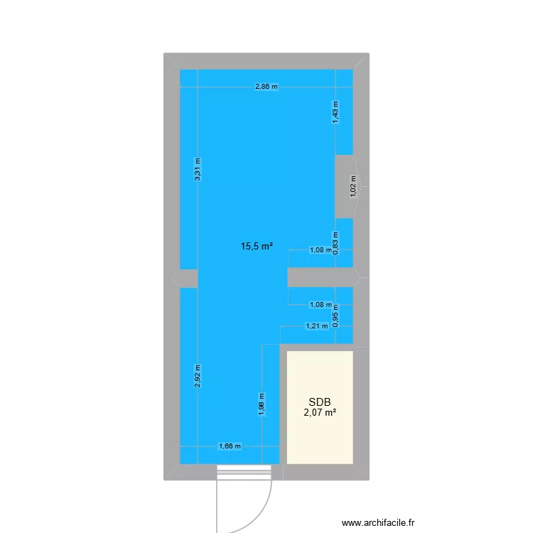 ch1 tobe. Plan de 2 et 18 m² ch1 tobe. Plan de 2 et 18 m²