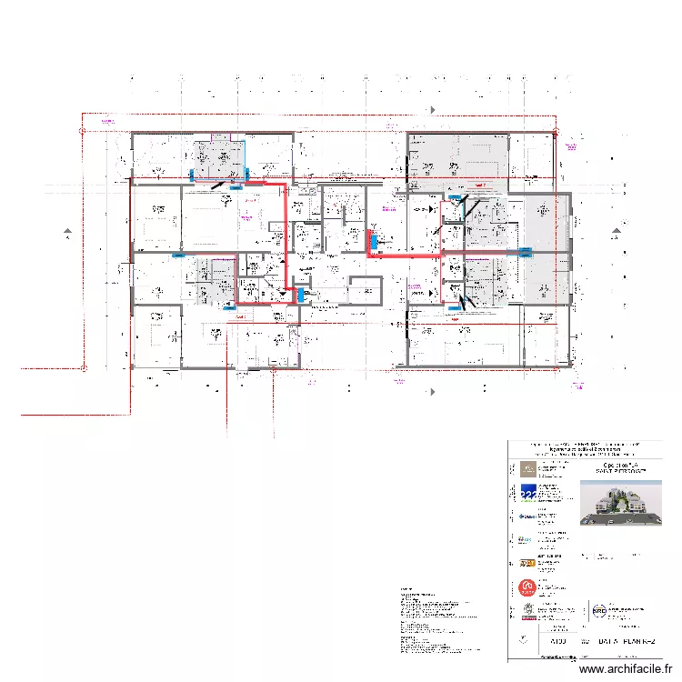 B&acirc;timent A 222 Archi. Plan de 