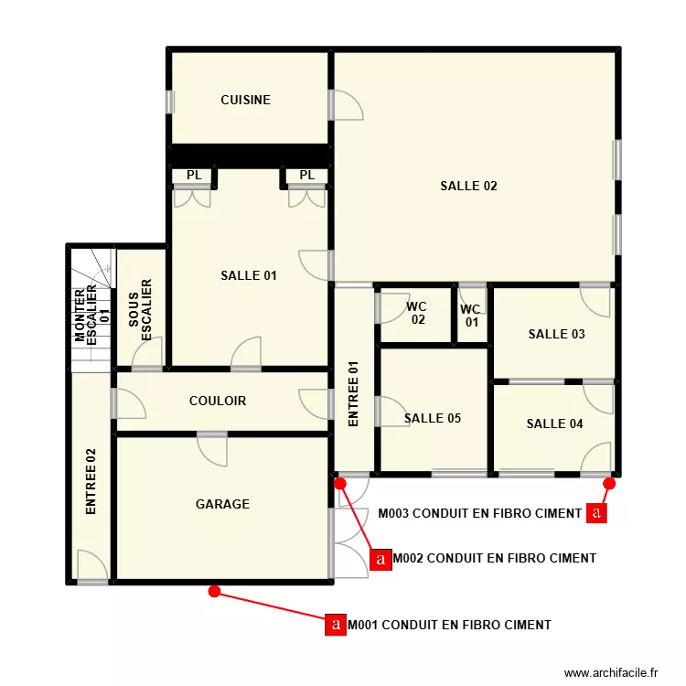 PLAN AM RDC ST HILAIRE. Plan de 
