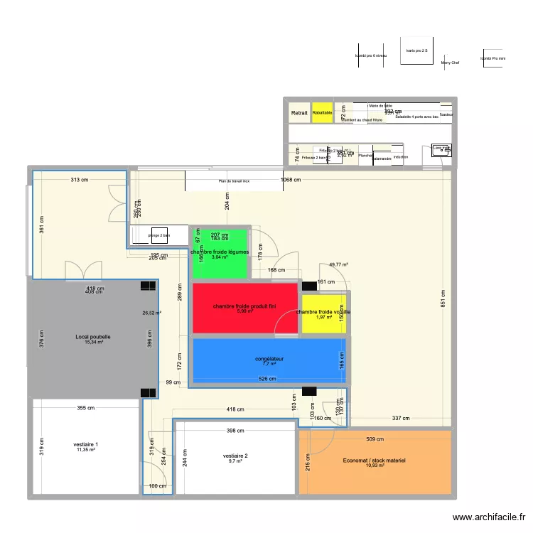 Plan basse Chico s 2 avec poteau. Plan de 