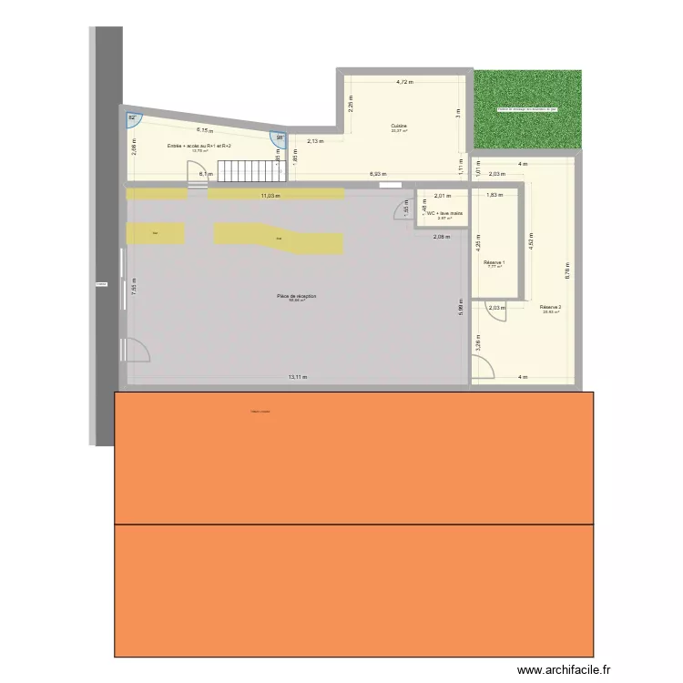 Brasserie du Clos. Plan de 6 et 169 m² Brasserie du Clos. Plan de 6 et 169 m²