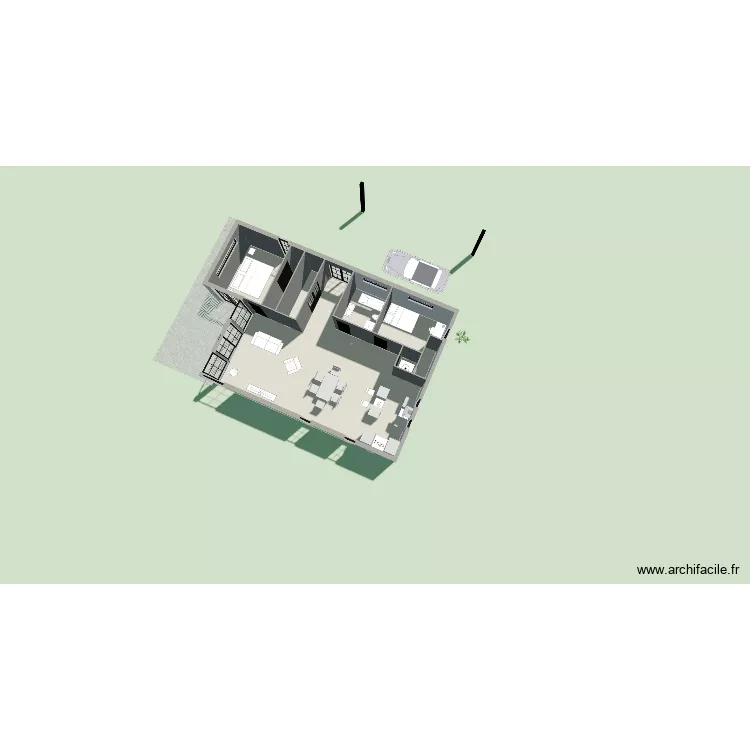 Retraite chalet à vendre porte côté toit 2. Plan de 4 et 209 m² Retraite chalet à vendre porte côté toit 2. Plan de 4 et 209 m²