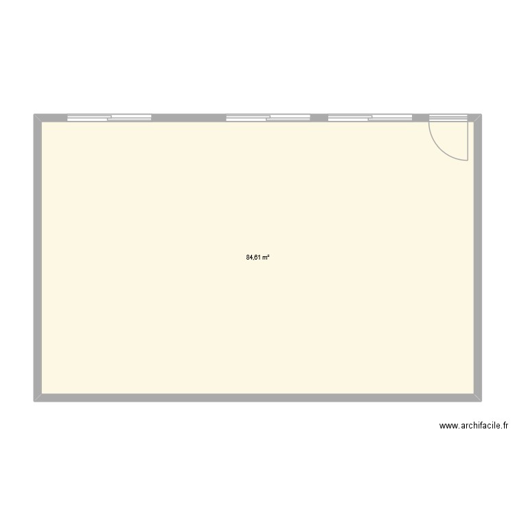 Plan de la salle de classe Deforge/Elliot. Plan de 1 pièce et 85 m2