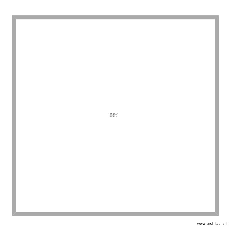 Clôture. Plan de 1 pièce et 199 m2