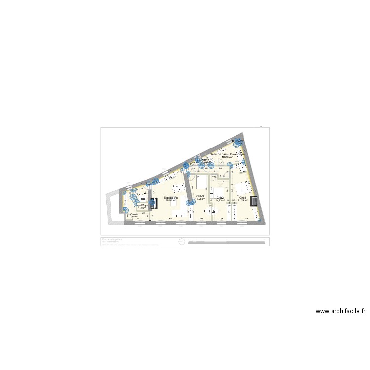 2CJ_Cloisons2. Plan de 13 pièces et 112 m2