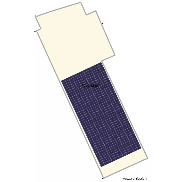 fromagerie toiture. Plan de 1 pièce et 1554 m²