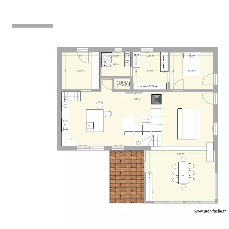 RdC 2. Plan de 7 pièces et 149 m² RdC 2. Plan de 7 pièces et 149 m²