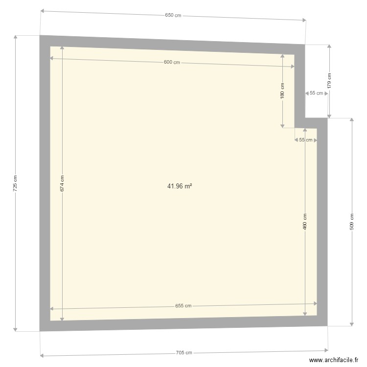 CUISINE THEO. Plan de 1 pièce et 42 m2