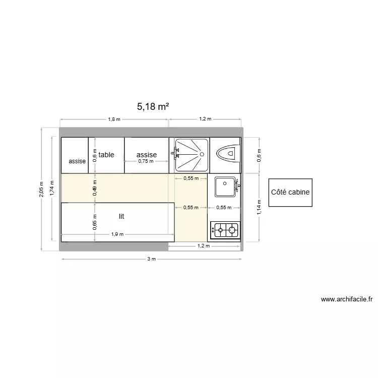 MASTER DINETTE. Plan de 