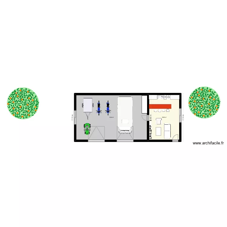 garage. Plan de 2 pièces et 99 m² garage. Plan de 2 pièces et 99 m²