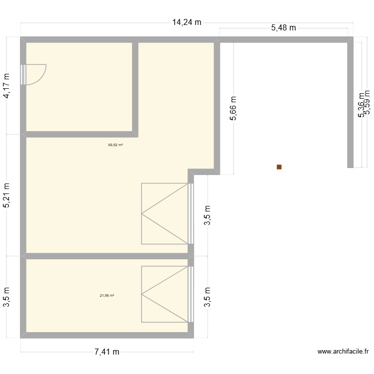 garage actuel. Plan de 0 pièce et 0 m2