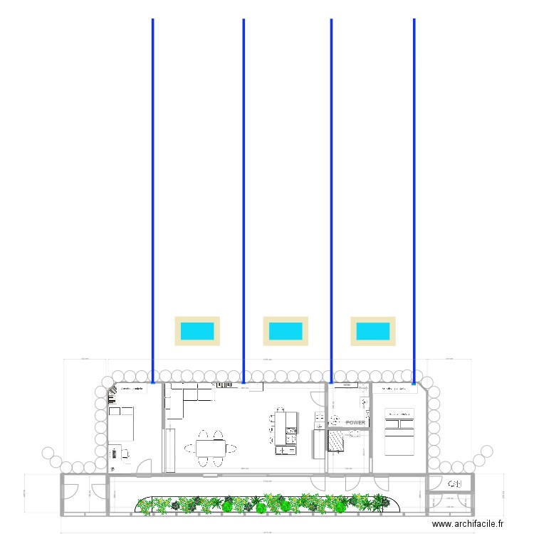 GRANDE Earthship 2 BIGBIRD. Plan de 5 pièces et 92 m2