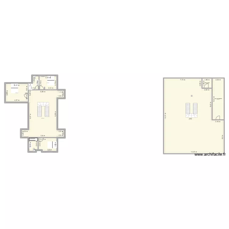 projet etage espinho. Plan de 6 pièces et 293 m²