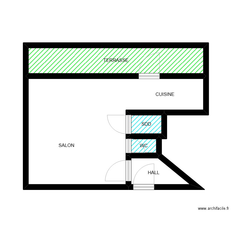 NOUVELLE 169. Plan de 5 pièces et 29 m2