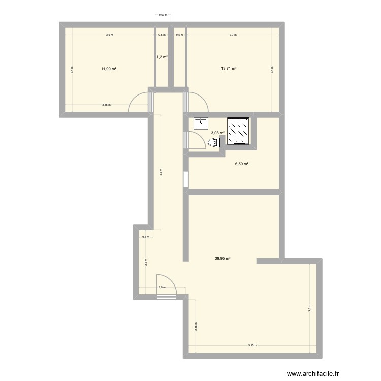 youcef maisom. Plan de 0 pièce et 0 m2
