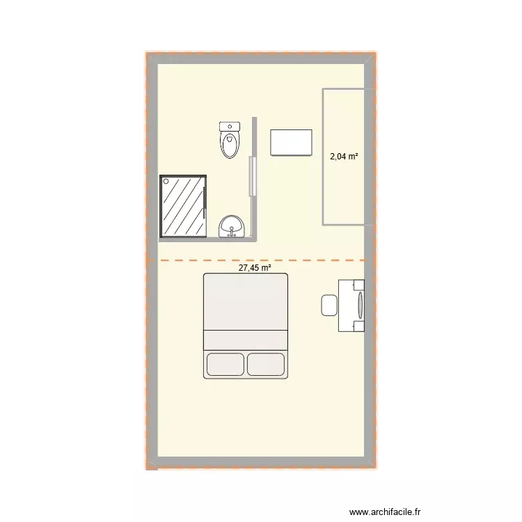 comble gap. Plan de 2 Pièces et 29 m² comble gap. Plan de 2 Pièces et 29 m²